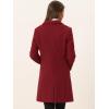 imageAllegra K Womens Winter Coat Elegant Notched Lapel Double Breasted Trench CoatDark Red
