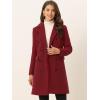 imageAllegra K Womens Winter Coat Elegant Notched Lapel Double Breasted Trench CoatDark Red