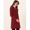 imageAllegra K Womens Winter Coat Elegant Notched Lapel Double Breasted Trench CoatDark Red