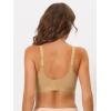 imageAllegra K Womens Wirefree Padded Bra Adjustable Straps Full Coverage Push Up Bralette