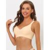 imageAllegra K Womens Wireless Battles No Show Smooth Comfort Adjustable Straps Minimizers Bras