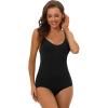 imageAllegra K Womens Shaping Bodysuit Tummy Control Shapewear Adjustable Straps Body Shaper Sculpting Leotard Jumpsuit TopBlack