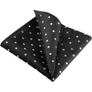 imageAllegra K Mens Pocket Squares Handkerchiefs Classic Polka Dots for Wedding Business One Size Black