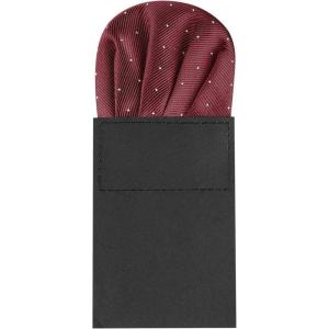 imageAllegra K Prefolded Pocket Squares for Men Polka Dots Round Shaped Suit HandkerchiefWine Red
