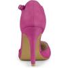 imageAllegra K Womens Rounded Toe Stiletto Heel TStrap Dress PumpsHot Pink