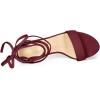 imageAllegra K Womens Tie Up Heels Burgundy Open Toe Chunky High Heels Sandal 9 M US