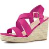 imageAllegra K Womens Espadrilles Platform Slingback Hot Pink Wedges Sandals 6 M US