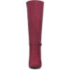 imageAllegra K Womens Buckle Pointed Toe Stiletto Heel Knee High BootsBurgundy