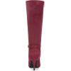 imageAllegra K Womens Buckle Pointed Toe Stiletto Heel Knee High BootsBurgundy