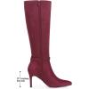 imageAllegra K Womens Buckle Pointed Toe Stiletto Heel Knee High BootsBurgundy