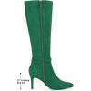 imageAllegra K Womens Buckle Pointed Toe Stiletto Heel Knee High BootsEmerald Green