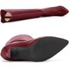 imageAllegra K Womens Pointed Toe Stiletto Heel Knee High BootsBurgundy