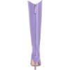 imageAllegra K Womens Pointed Toe Stiletto Heel Knee High BootsPurple