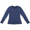 imageAllegra K Striped t Shirts for Women Long Sleeve Tops Crew Neck Fitted Tees Casual Trendy OutfitsBlack Blue Stripe