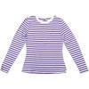 imageAllegra K Striped t Shirts for Women Long Sleeve Tops Crew Neck Fitted Tees Casual Trendy OutfitsDeep Purple Stripe