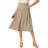 imageAllegra K Womens Floral Skirt ALine Midi Skirt Chiffon Elegant 2025 Fall Skirts with PocketsKhaki