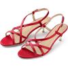 imageAllegra K Womens Slingback Strappy Kitten Heel SandalsRed