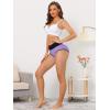 imageAllegra K High Waisted Panties for Women Tummy Control Colorblock Briefs Butt Lifting UnderwearBright Purple