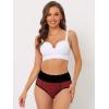 imageAllegra K High Waisted Panties for Women Tummy Control Colorblock Briefs Butt Lifting UnderwearBurgundy