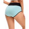 imageAllegra K High Waisted Panties for Women Tummy Control Colorblock Briefs Butt Lifting UnderwearGreen
