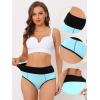 imageAllegra K High Waisted Panties for Women Tummy Control Colorblock Briefs Butt Lifting UnderwearLight Blue