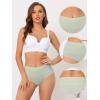 imageAllegra K Underwear for Women High Waist Shaping Tummy Control Panties Breathable BriefGreen