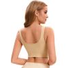imageAllegra K Womens Push Up Bra V Neck Medium Impact Wireless Bralette Padded Supportive t Shirt BrasBeige