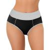 imageAllegra K High Waisted Panties for Women Tummy Control Colorblock Briefs Butt Lifting UnderwearBlack
