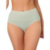 imageAllegra K Underwear for Women High Waist Shaping Tummy Control Panties Breathable BriefGreen