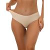 imageAllegra K Womens Hipster Seamless Breathable Underwear Ice Silk Moisture Wicking BriefsBeige