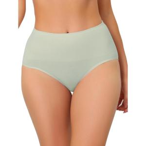 imageAllegra K Underwear for Women High Waist Shaping Tummy Control Panties Breathable BriefGreen