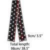 imageAllegra K 50s Ribbon Skinny Scarf Lovely Polka Dots Pattern for Bags Hair Band Neck WrapsBlack Big Dot
