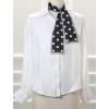 imageAllegra K 50s Ribbon Skinny Scarf Lovely Polka Dots Pattern for Bags Hair Band Neck WrapsBlack Big Dot