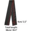 imageAllegra K 50s Ribbon Skinny Scarf Lovely Polka Dots Pattern for Bags Hair Band Neck WrapsBlack Small Dot
