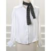 imageAllegra K 50s Ribbon Skinny Scarf Lovely Polka Dots Pattern for Bags Hair Band Neck WrapsBlack Small Dot