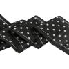 imageAllegra K 50s Ribbon Skinny Scarf Lovely Polka Dots Pattern for Bags Hair Band Neck WrapsBlack Small Dot