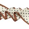 imageAllegra K 50s Ribbon Skinny Scarf Lovely Polka Dots Pattern for Bags Hair Band Neck WrapsBrown Small Dot