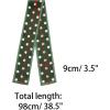 imageAllegra K 50s Ribbon Skinny Scarf Lovely Polka Dots Pattern for Bags Hair Band Neck WrapsDark Green Big Dot