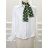imageAllegra K 50s Ribbon Skinny Scarf Lovely Polka Dots Pattern for Bags Hair Band Neck WrapsDark Green Big Dot