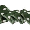 imageAllegra K 50s Ribbon Skinny Scarf Lovely Polka Dots Pattern for Bags Hair Band Neck WrapsDark Green Big Dot
