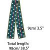 imageAllegra K 50s Ribbon Skinny Scarf Lovely Polka Dots Pattern for Bags Hair Band Neck WrapsNavy Blue Big Dot