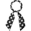 imageAllegra K 50s Skinny Silky Scarf Polka Dots Waistband Long Narrow Neckscarf Bag Handle AccessoryBlack Big Dot