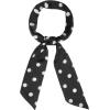 imageAllegra K 50s Skinny Silky Scarf Polka Dots Waistband Long Narrow Neckscarf Bag Handle AccessoryBlack Medium Dot