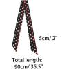 imageAllegra K 50s Skinny Silky Scarf Polka Dots Waistband Long Narrow Neckscarf Bag Handle AccessoryBlack Medium Dot