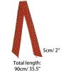 imageAllegra K 50s Skinny Silky Scarf Polka Dots Waistband Long Narrow Neckscarf Bag Handle AccessoryCaramel Small Dot