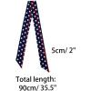 imageAllegra K 50s Skinny Silky Scarf Polka Dots Waistband Long Narrow Neckscarf Bag Handle AccessoryDark Blue Medium Dot