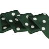 imageAllegra K 50s Skinny Silky Scarf Polka Dots Waistband Long Narrow Neckscarf Bag Handle AccessoryGreen