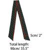 imageAllegra K 50s Skinny Silky Scarf Polka Dots Waistband Long Narrow Neckscarf Bag Handle AccessoryGreen Small Dot
