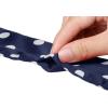 imageAllegra K 50s Skinny Silky Scarf Polka Dots Waistband Long Narrow Neckscarf Bag Handle AccessoryNavy Blue