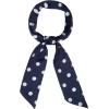 imageAllegra K 50s Skinny Silky Scarf Polka Dots Waistband Long Narrow Neckscarf Bag Handle AccessoryNavy Blue